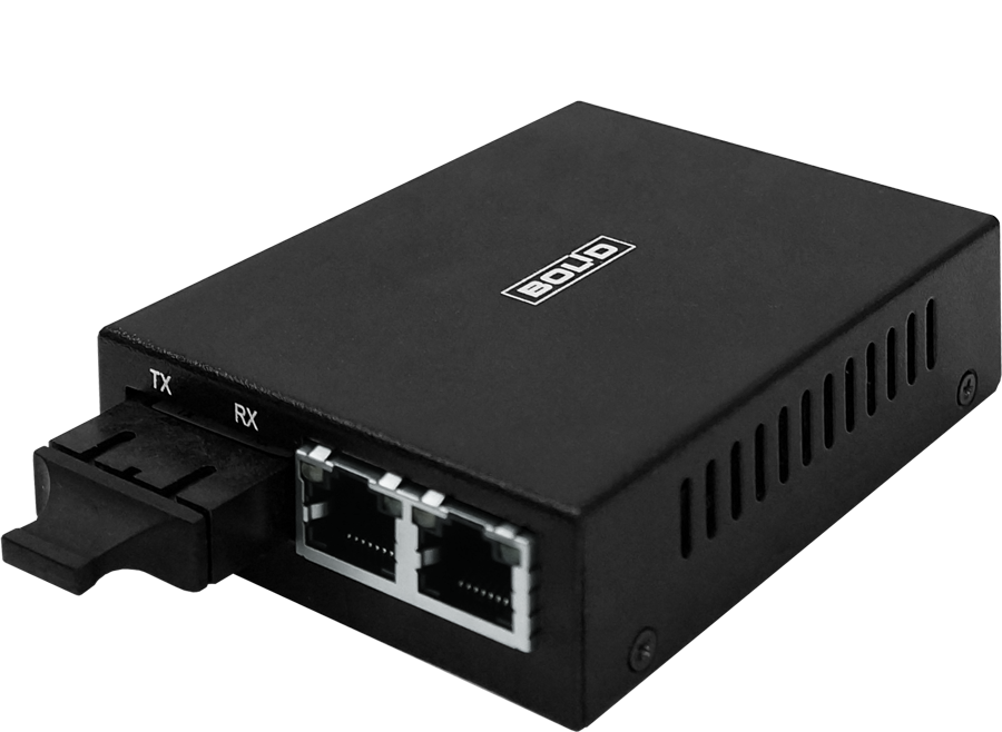 Медиа-конвертер Болид Ethernet-FX-SM40SB оптический для работы с Ethernet-FX-SM40SA, преобразование сигналов интерфейса Ethernet стандартов 10/100Base
