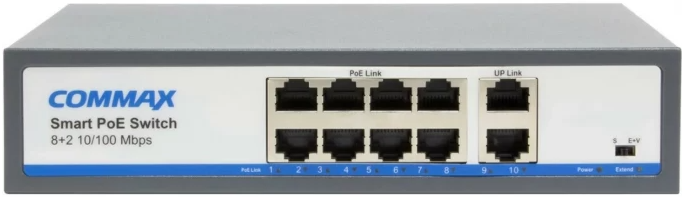 Коммутатор COMMAX CIOT-H8L2 SIL PoE 8-портовый