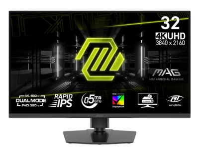 Монитор 31,5" MSI MAG 322URDF E16 9S6-3DD89T-012 16:9, IPS, UHD, 0,5ms, 400cd, 160Hz, HDMI, DP, USB, HAS 9S6-3DD89T-012 Б1