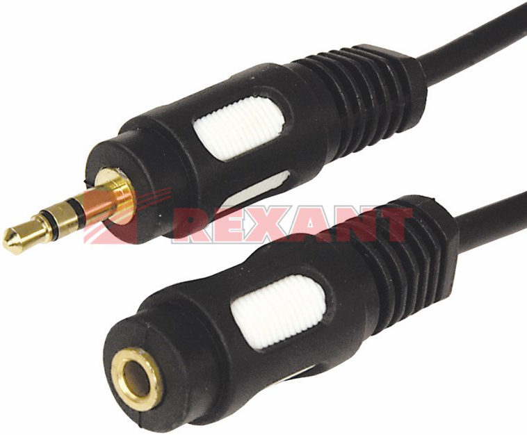 Кабель Rexant 17-4016 3.5 Stereo Plug - 3.5 Stereo Jack, 5м (GOLD)