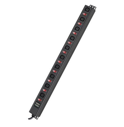 Блок розеток DKC R519IEC10SWCD 10A с индикацией и защитой Вых:10ХС13 Вх:С14Х2м, "RAM telecom"