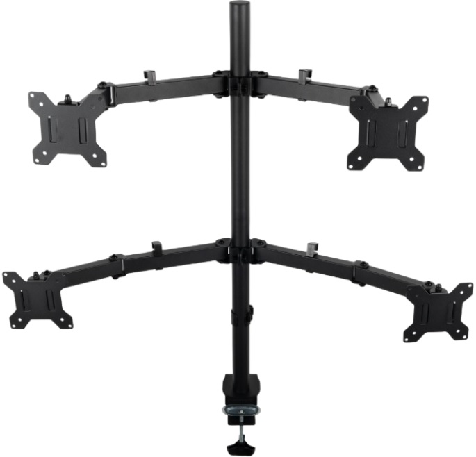 Кронштейн для монитора Filum FL-DMT004FB черный, четыре монитора, VESA: 75/100, 10-30 дюйма, до 10 кг