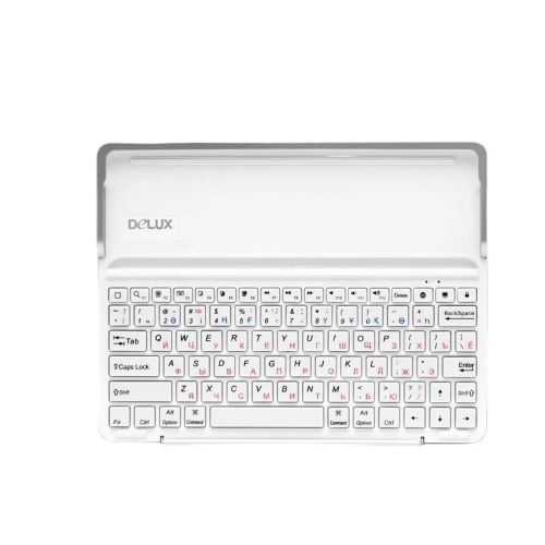 Клавиатура Bluetooth Delux iStation Keyboard PK01B белая, док-станция compatible: iPad/iPad/iPhone4, 5 MM 6938820411086