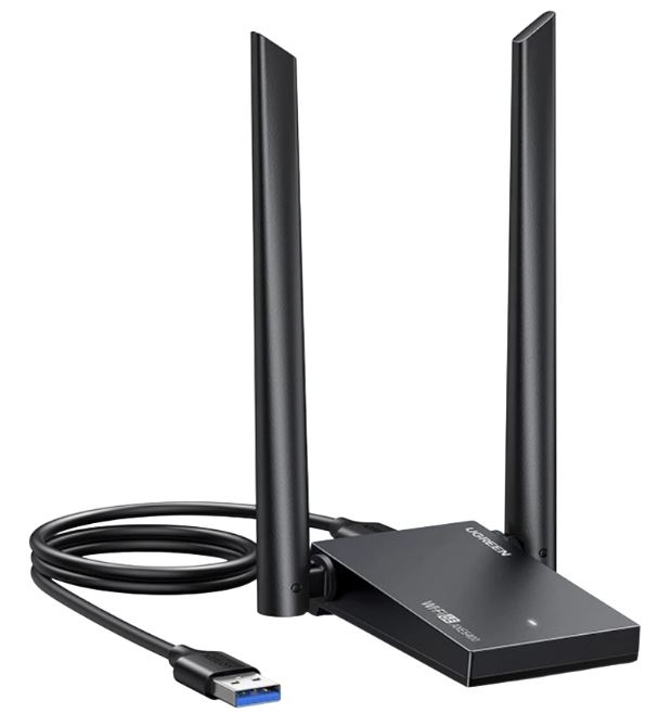Адаптер UGREEN CM787 75917_ AXE5400 Wi-Fi 6E High-Gain USB Adapter. Цвет: серый космос