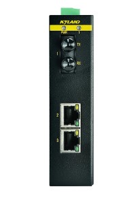 Конвертер промышленный Kyland KOM300F 302121250 1 100Base-FX multi mode fiber port, ST connector, 1310nm, 5km, 2 10/100Base-TX RJ45 ports, 100-240VAC/ KOM300F-1M2T-ST05-HV