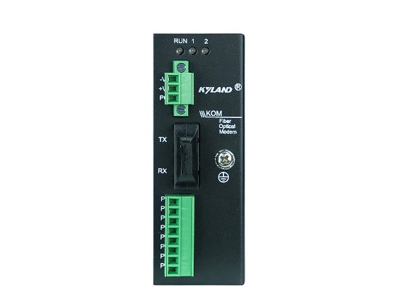 Конвертер промышленный Kyland KOM200 302110007 1 100Base-FX single mode fiber port, FC connector, 1310nm, 40km, 1 RS232 serial port, 1 RS422 serial po KOM200-1S-FC40-232/422-H1