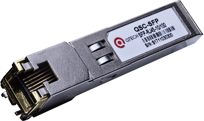 Модуль SFP QTECH QSC-SFPFE медный интерфейс RJ45, 100 Мбит/c, длина сегмента 100 метров