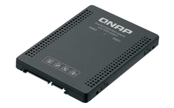 Адаптер QNAP QDA-A2MAR для накопителей, 2,5", для двух M.2 2280 SATA SSD дисков, скорость передачи 6 Гб/c