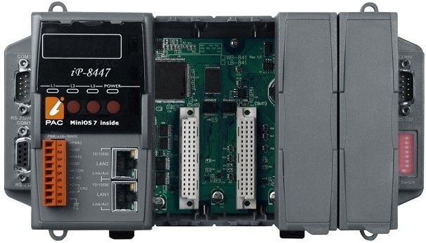 Контроллер ICP DAS iP-8447 CR 4 slots Faster CPU (80 MHz) Dual Ethernet ISaGRAF PAC 80186, 80MHz, 10/100 Mbps