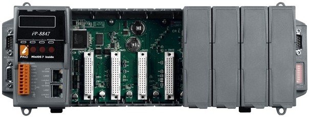 Контроллер ICP DAS iP-8847 CR 8 slots Faster CPU (80 MHz) Dual Ethernet ISaGRAF PAC 80186, 80MHz, 10/100 Mbps