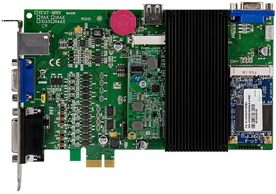 Плата ICP DAS ECAT-M801-16AX/S EtherCAT Master, Max. 16-Axis Synchronously, 13-channel Digital I/O, 2-Axis Encoder