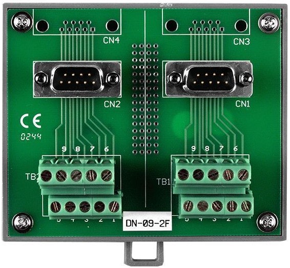Плата ICP DAS DN-09-2F I/O Connector Block with DIN-Rail Mounting and two 9-pin Male Header, Includes : CA-0910F x 2
