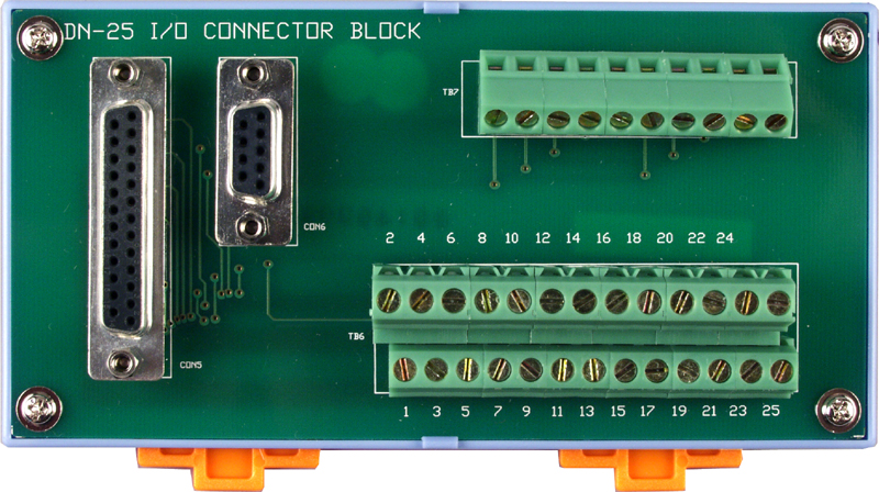 Плата ICP DAS DN-25 CR I/O Connector Block with DIN Rail Mounting