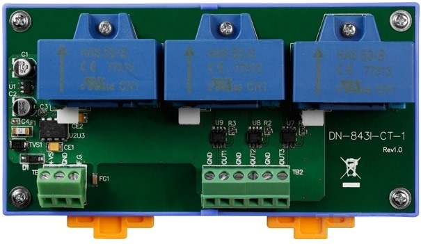 Плата ICP DAS DN-843I-CT-1 CR 3-channel current input sensor with channel to channel isolation (RoHS)