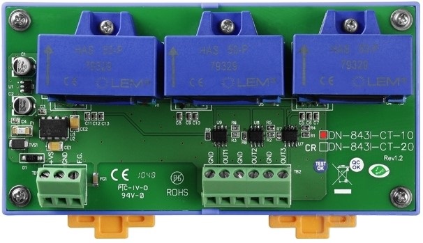 Плата ICP DAS DN-843I-CT-10 CR 3-channel 10 A Current Transformer (RoHS)