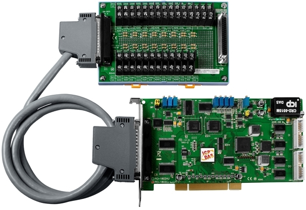Плата ICP DAS PCI-1802LU/S CR PCI-1802LU CR with DB-1825 daughter board , Cable Includes one CA-3710 D-Sub cable.