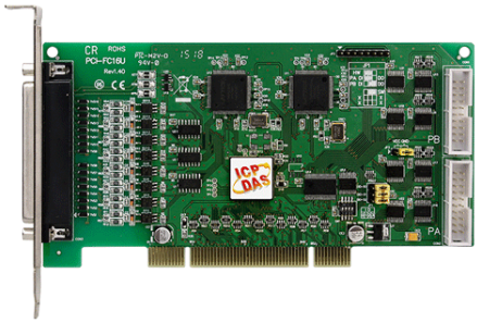 Плата ICP DAS PCI-FC16U CR Universal PCI, 16-channel Counter/Frequency Board with 32-channel Programmable DIO (RoHS) Includes one CA-4002 D-Sub connec