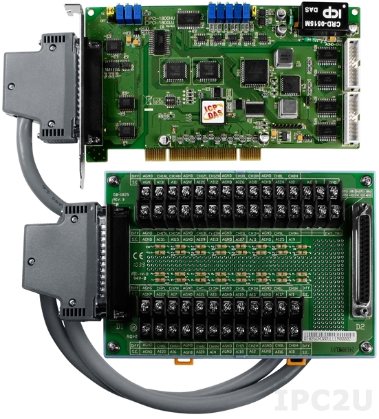 Плата ICP DAS PCI-1800HU/S CR PCI-1800H with DB-8225 daughter board, Cable