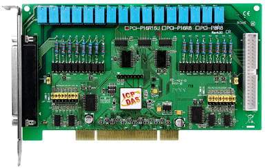 Плата ICP DAS PCI-P16R16U CR Universal PCI, 16-channel isolated digital input and 16-channel Relay output (RoHS)Includes one CA-4037W cable and two CA