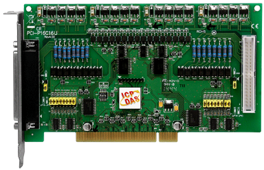 Плата ICP DAS PCI-P16C16U Universal PCI, 16-channel isolated digital input.16-channel open-collector output (Sink, NPN) (RoHS)Includes one CA-4037W ca