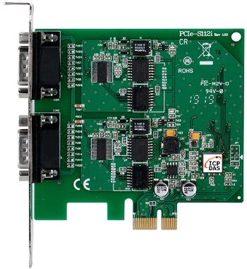 Плата ICP DAS PCIe-S112i CR PCI Express, Serial Communication Board with 2 Isolated RS-232 ports (RoHS)
