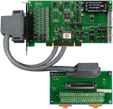 Плата ICP DAS PISO-DA4U/S CR PISO-DA4U with DN-37, CA-3710 D-Sub cable.