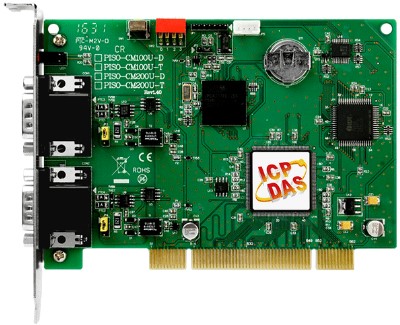 Плата ICP DAS PISO-CM200U-D Intelligent CAN interface with two Isolated Protection CAN Communication Port and 9-Pin D-sub connector for Universal PCI