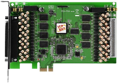 Плата ICP DAS PEX-P64 PCI Express, 64-channel Optically Isolated Digital Input Board. (RoHS)Includes one CA-4037B cable and two CA-4002 D-Sub connecto