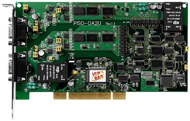 Плата ICP DAS PISO-DA2U CR Universal PCI, Isolated 12-bits AO board Includes two CA-PC09M D-Sub connectors