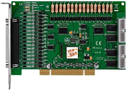 Плата ICP DAS PISO-730AU CR Universal PCI Bus, 32-channel isolated digital I/O & 32-channel TTL digital I/O board. (current sourcing) (RoHS) Includes