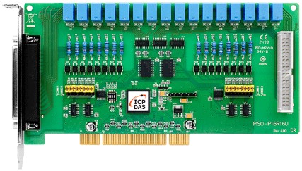 Плата ICP DAS PISO-P16R16U CR Universal PCI 16- channel isolated digital input, 16- channel relay output