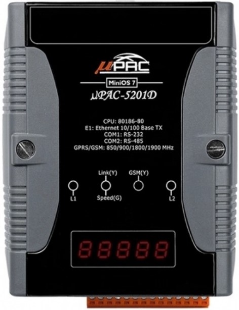 Контроллер ICP DAS uPAC-5201D CR μPAC-5000 with LAN and 2G (GPRS)