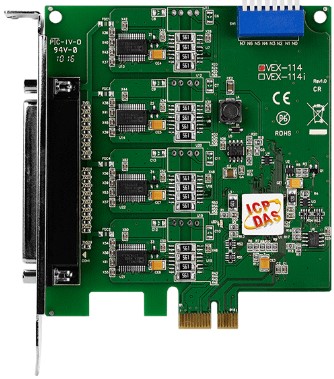 Плата ICP DAS VEX-114 CR PCI Express, Serial Communication Board with 4 RS-232 ports (RoHS)