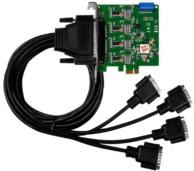 Плата ICP DAS VEX-114/D2 CR PCI Express, Serial Communication Board with 4 RS-232 ports (RoHS)