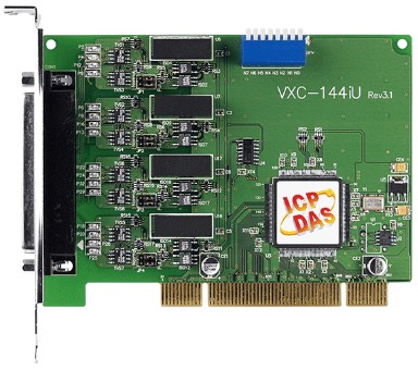 Плата ICP DAS VXC-144iU CR Universal PCI, 4-port Isolated RS-422/485 communication board.(RoHS)Includes one CA-4002 connector