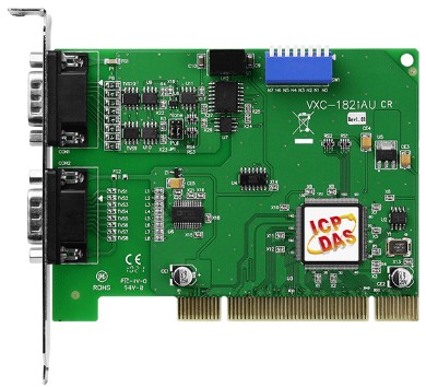 Плата ICP DAS VXC-182iAU CR Universal PCI Bus, 1-port Isolated RS-422/485 and 1-port RS-232 Communication Board