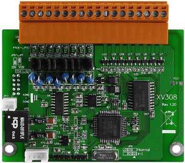 Плата ICP DAS XV308 CR 8-channel Isolated Analog Input and 8-channel Isolated Universal Digital Input/Output Expansion Board (RoHS)