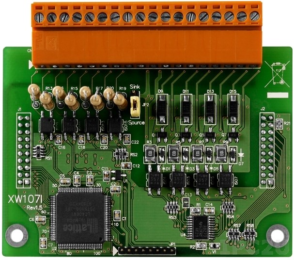 Плата расширения ICP DAS XW107i CR 8-channel Isolation Digital Input and 8-channel Isolation Digital Output (RoHS)