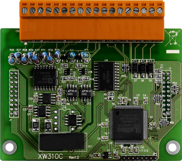 Плата расширения ICP DAS XW310C CR 4-channel Differential/8-channel Single-Ended A/D (0 ~ 20 mA), 2-channel D/A (0 ~ 20 mA),
