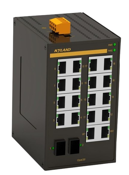 Коммутатор неуправляемый Kyland Opal20 302230103 2 10/100/1000Base-TX RJ45 ports, 2 100Base-FX multi mode fiber ports, SC connector, 1310nm, 5km, 16 1 Opal20-2GE2M16T-SC05-LV-LV