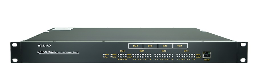 Коммутатор управляемый Kyland SICOM3024P 4 1000Base-X SFP ports, 24 10/100/1000Base-TX RJ45 ports, 100-240VAC/110-220VDC(85-264VAC/77-300VDC) dual red SICOM3024P-4GX24GE-HV-HV