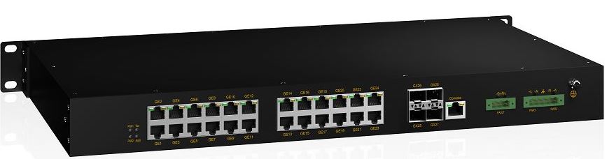 Коммутатор управляемый Kyland SICOM3024P 4 1000Base-X SFP ports, 24 10/100/1000Base-TX RJ45 ports, 24-48VDC(18-72VDC) single power supply SICOM3024P-4GX24GE-L2
