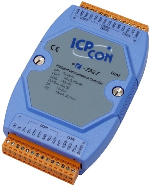 Контроллер ICP DAS I-7527 CR Intelligent Communication Controller with 1xRS-485, 7xRS-232