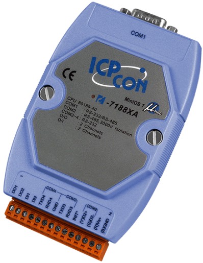 Контроллер ICP DAS I-7188XC-512 CR Embedded Controller with developing tool kit and 512 flash,128 SRAM, Minios7