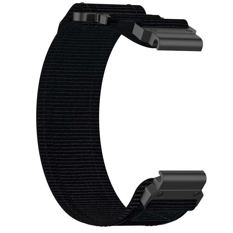 QuickFit 22 мм 26 мм тактический нейлоновый ремешок для Garmin Fenix 7X 7 7S 6X 6 Pro 6S 5 5X Plus Smart Watch Band Bracelet Enduro 2 QuickFit 22mm чёрный Agood