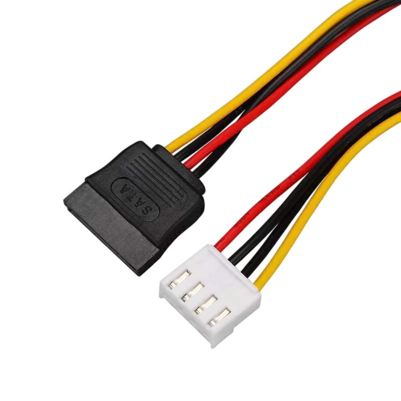 VH3.96 4-контактный кабель питания SATA для Hikvision DAHUA Мини-видеорегистратора DVR NVR Кабель питания жесткого диска для видеонаблюдения Кабель питания жесткого диска SATA для DVR 0.2M black Good Household Items