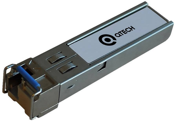Трансивер QTECH QSC-SFP120GEW-5549-DDM 120 км, 1,25Гбит/c, Tx=1550нм/Rx=1490нм, DFB, APD, LC,DDM