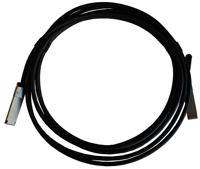 Трансивер QTECH QSC-QSFP-CAB-P1 пассивная кабельная сборка QSFP+, 1м, 40Гбит/c, 30AWG