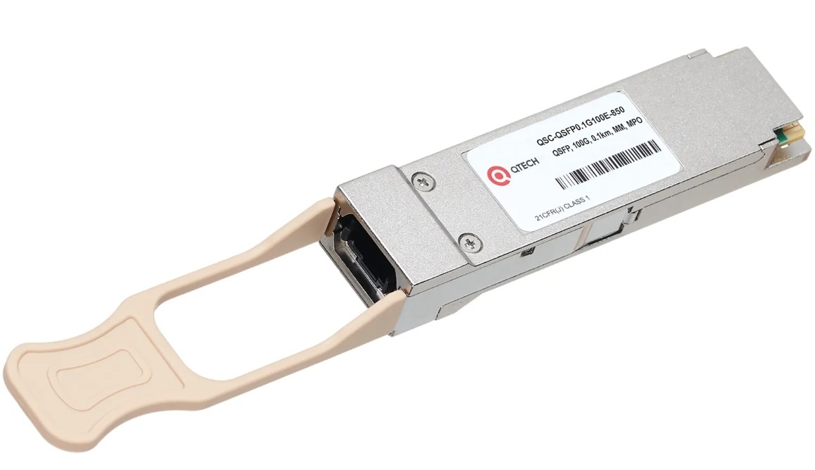 Трансивер QTECH QSC-QSFP0.1G100E-850 QSFP28, SR4, 850nm, 100m, MPO