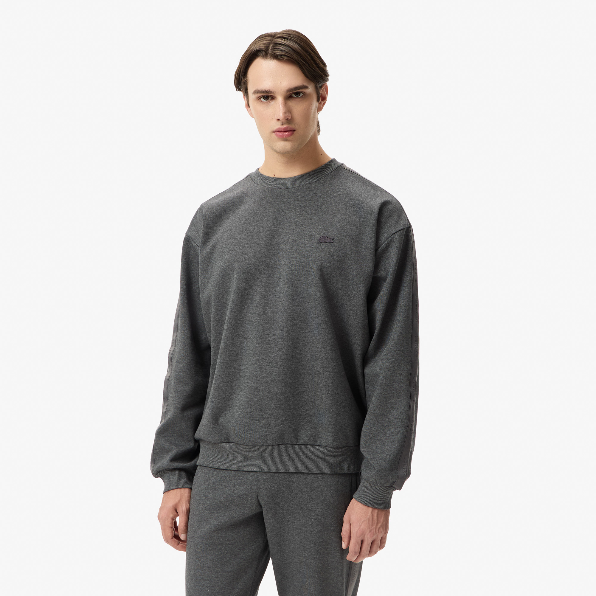 Мужской хлопковый свитшот Lacoste свободного кроя SH2605